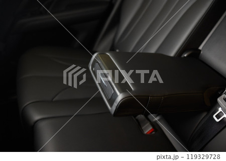 Vehicle armrest with cup holder, beige design, for luxury cars Vehicle armrest with cup holder, beige design, for luxury cars 119329728
