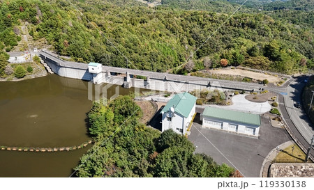 広島県世羅郡【山田川ダム】ドローン空撮_SYAMD_No16 広島県世羅郡【山田川ダム】ドローン空撮_SYAMD_No16 119330138