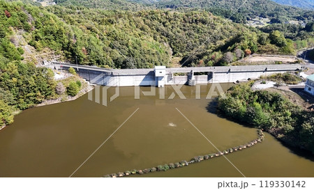 広島県世羅郡【山田川ダム】ドローン空撮_SYAMD_No20 119330142