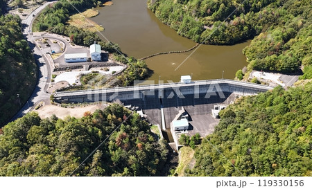 広島県世羅郡【山田川ダム】ドローン空撮_SYAMD_No09 広島県世羅郡【山田川ダム】ドローン空撮_SYAMD_No09 119330156
