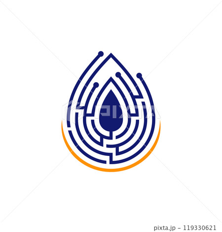 Water drop technology logo and Water drop technology logo and 119330621