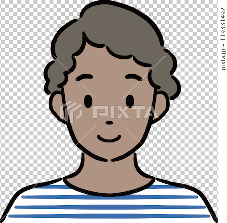 Foreign male upper body illustration material Vector Facial expression Icon Teaching material 119331492
