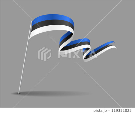 Estonian flag wavy background layout. Vector illustration. Estonian flag wavy background layout. Vector illustration. 119331823