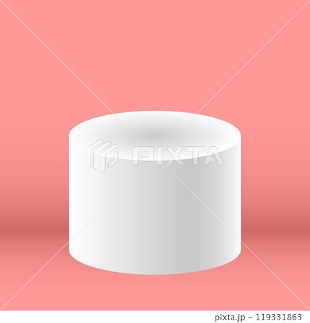 Classic white podium, stage on a plain background. 119331863