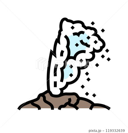 geyser weather natural phenomena color icon...のイラスト素材 [119332639] - PIXTA