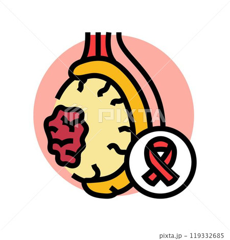 testicular cancer man disease color icon vector illustration 119332685