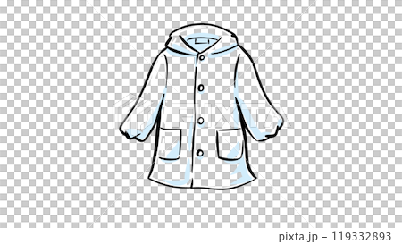 シンプルな透明色のカッパ 119332893