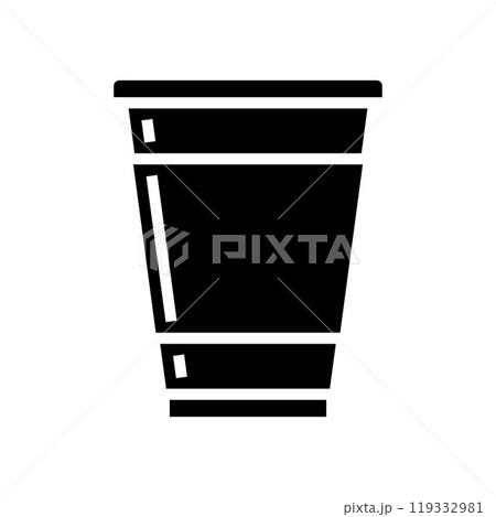 cup plastic package glyph icon vector illustration 119332981