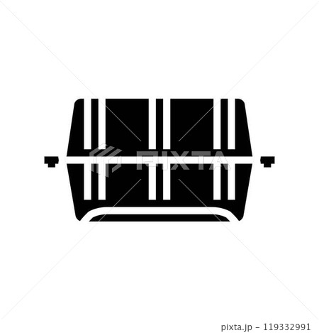 container plastic package glyph icon vector illustration 119332991