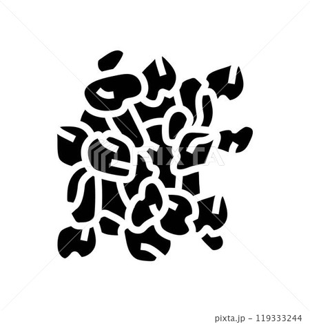 holy basil ayurvedic herb glyph icon vector illustration holy basil ayurvedic herb glyph icon vector illustration 119333244