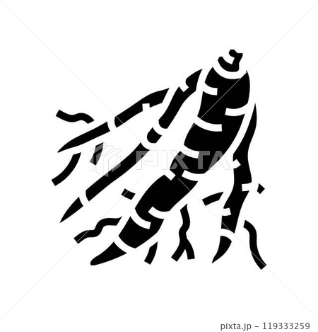 shatavari ayurvedic herb glyph icon vector illustration shatavari ayurvedic herb glyph icon vector illustration 119333259