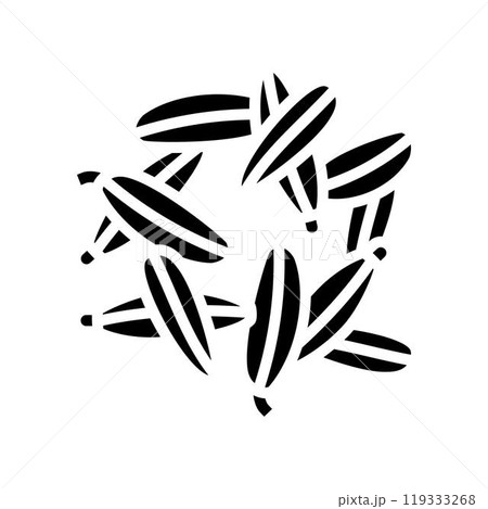fennel seeds ayurvedic herb glyph icon vector illustration 119333268