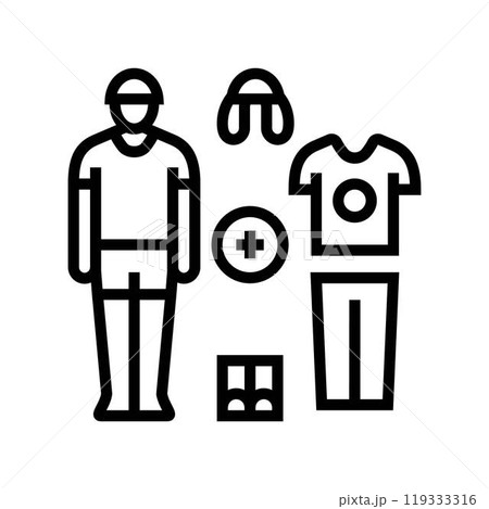 costume play line icon vector illustration costume play line icon vector illustration 119333316