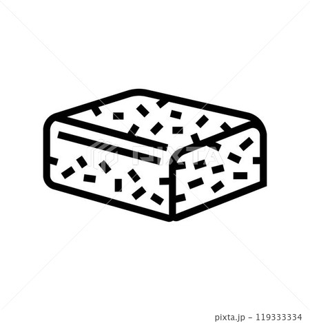 tempeh vegan food line icon vector illustration tempeh vegan food line icon vector illustration 119333334