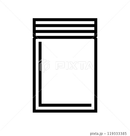 pouch plastic package line icon vector illustration pouch plastic package line icon vector illustration 119333385