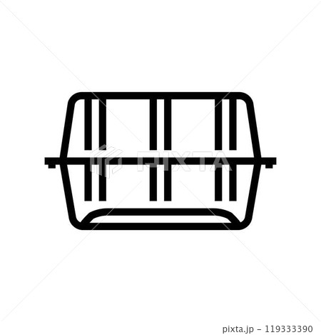 container plastic package line icon vector illustration 119333390