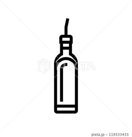 oil bottle glass package line icon vector illustration 119333433