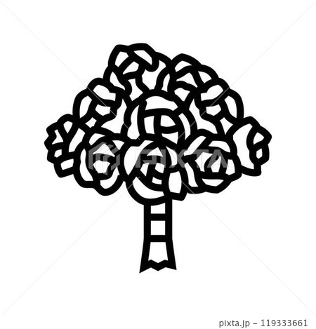 posy bouquet flower line icon vector illustration posy bouquet flower line icon vector illustration 119333661