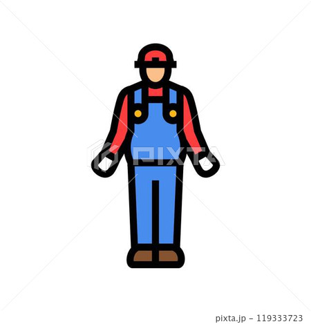 video game cosplay male color icon vector illustration 119333723