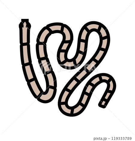 tapeworm parasite color icon vector illustration tapeworm parasite color icon vector illustration 119333789