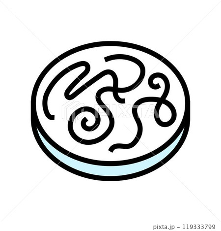 helminth worm parasite color icon vector illustration 119333799