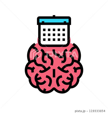 calendar brainstorm color icon vector illustration 119333854