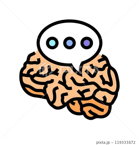 speech bubble brainstorm color icon vector illustration 119333872