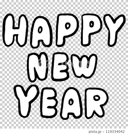 Squishy letters saying HAPPY NEW YEAR 119334042
