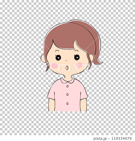 A young woman with a blank look, facial expression variations, skin color, pen drawing style A young woman with a blank look, facial expression variations, skin color, pen drawing style 119334079