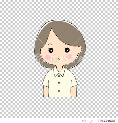 Bored young woman, facial expression variations, skin color, pen drawing style Bored young woman, facial expression variations, skin color, pen drawing style 119334088
