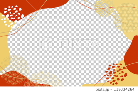 2025 Japanese style New Year's card frame 2025 Japanese style New Year's card frame 119334264