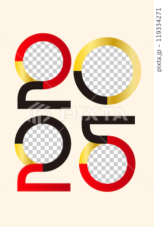 2025年蛇年和風年賀状-縦位置-フォトフレーム 2025年蛇年和風年賀状-縦位置-フォトフレーム 119334271