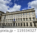 Facade of Palazzo Chigi in Piazza Colonna, Rome, seat of the Italian government 119334327