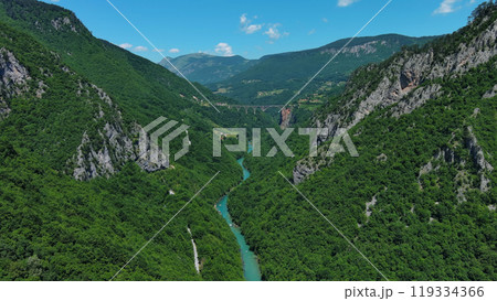 Tara River canyon and mountains Tara River canyon and mountains 119334366