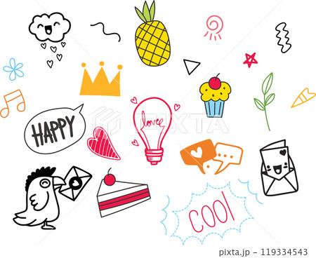 Seamless pattern of childrens elements Seamless pattern of childrens elements 119334543