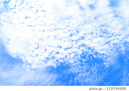 青空に浮かぶうろこ雲 119334889