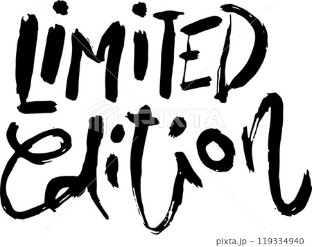 Limited Edition Dry Brush Modern Lettering Design. 119334940