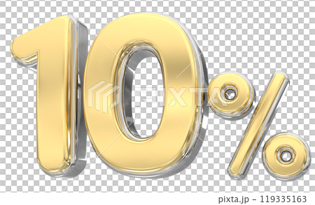 golden number symbol made of golden shining metallic 3d with gold glitter golden shining metallic 119335163