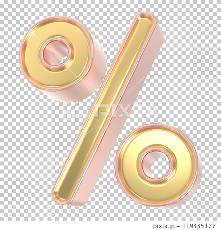 golden number symbol made of golden shining metallic 3d with gold glitter golden shining metallic 119335177