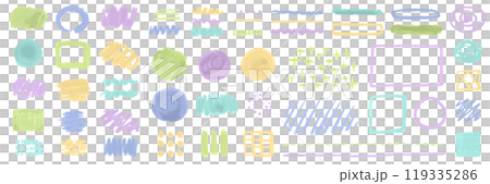 用畫筆繪製的手繪圖案。水彩風格的畫筆描邊。 119335286