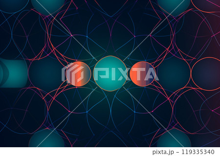 Generative ai. Abstract geometry pattern background, 119335340