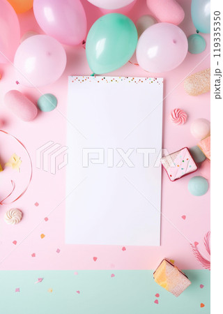 Celebration and party invitation concept. Generative AI 119335350