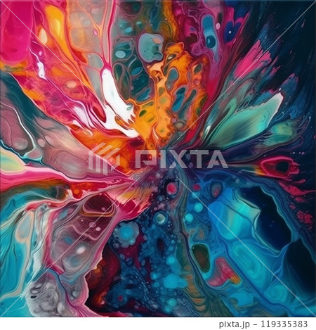 Generative ai. Abstract geometry pattern background, 119335383