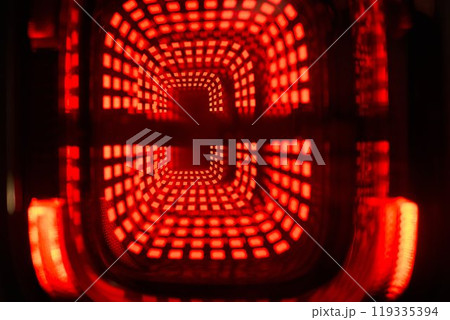 Closeup of a cars automotive tail brake light 119335394
