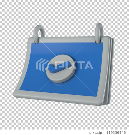 Abstract planner check mark icon and symbol Abstract planner check mark icon and symbol 119336346