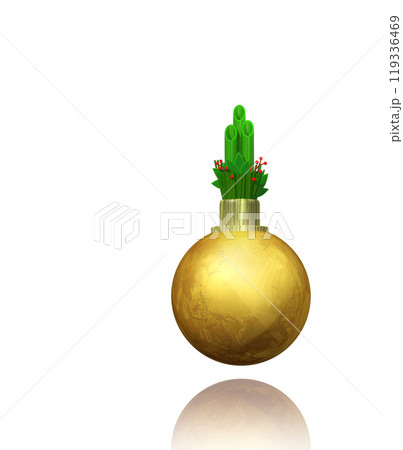 黄金の地球と正月門松 黄金の地球と正月門松 119336469