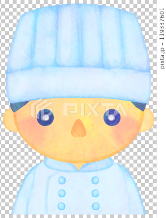 廚師/廚師插圖白色半身 廚師/廚師插圖白色半身 119337601