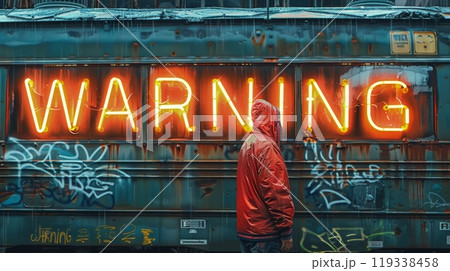 Double exposure of womans face and urban cityscape. Blending human expression with tall buildings and street lights. Urban life and identity 119338458
