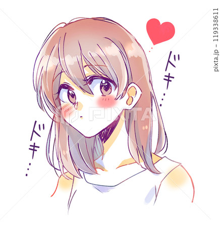 ドキドキする女性 119338611