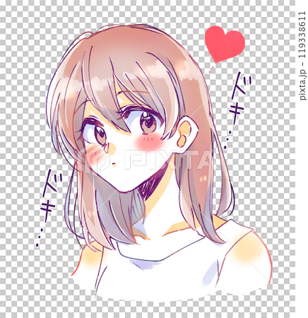 ドキドキする女性 119338611